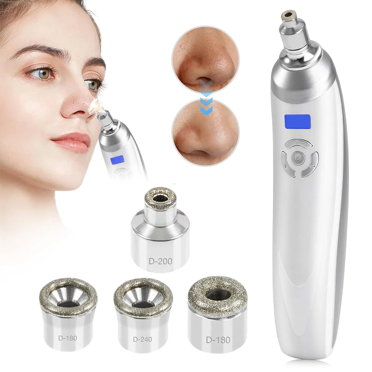 Portable Diamond Microdermabrasion Machine, Facial Skin Care Device for Skin Exfoliation & Blackhead Removal