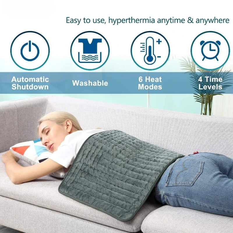 110V-240V Electric Heating Pad Blanket Timer Physiotherapy Heating Pad For Shoulder Neck Back Spine Leg Pain Relief Winter Warm