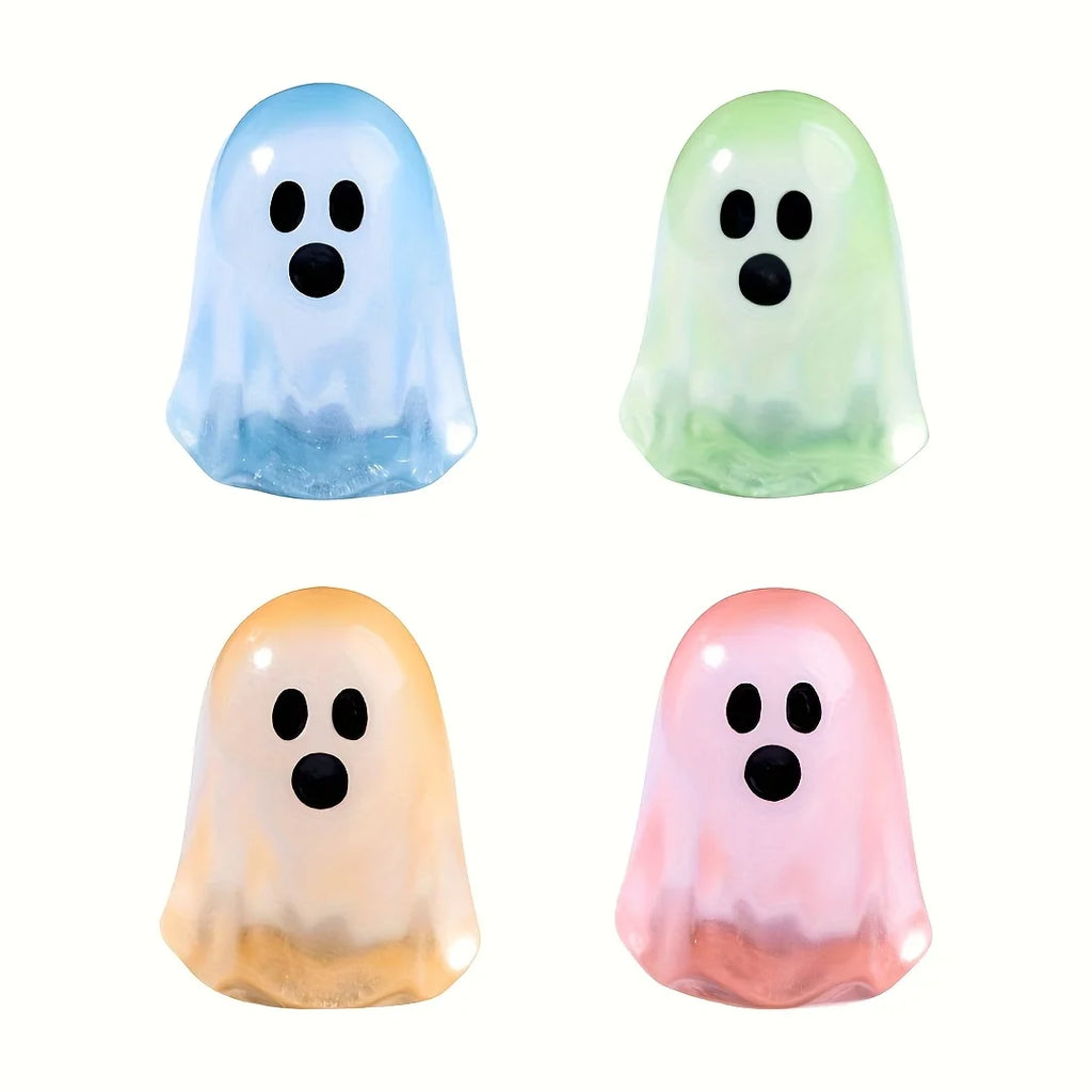 Glow-in-the-Dark Mini Ghosts - Cute Resin Halloween Decorations, DIY Hanging Ornaments for Micro Landscapes & Spooky Scenes