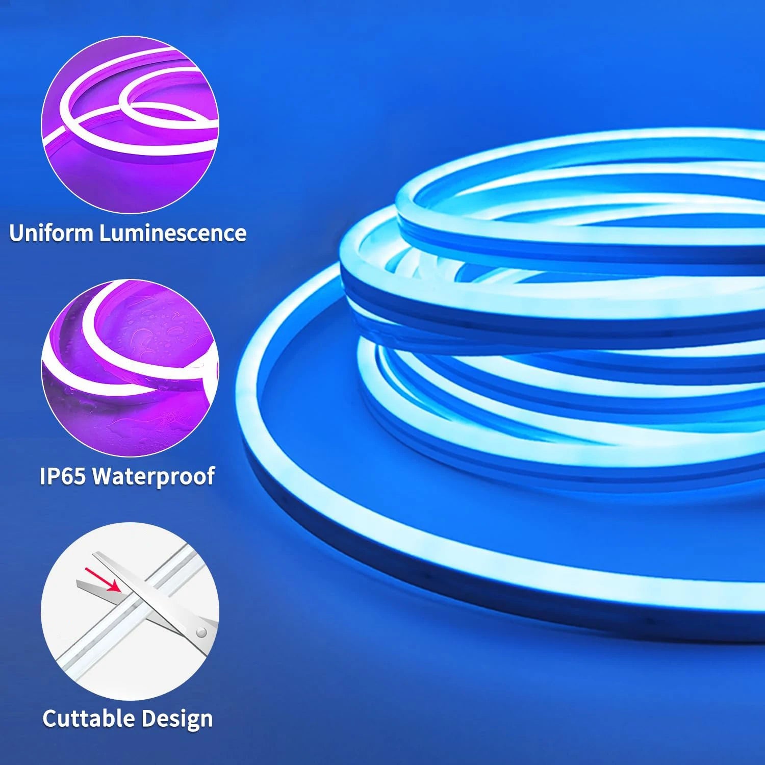 5V USB RGB Neon LED Strip Light 1M 2M 3M 4M 5M LED Neon Strip With App and 44key Remote Control For Home Decor Lights