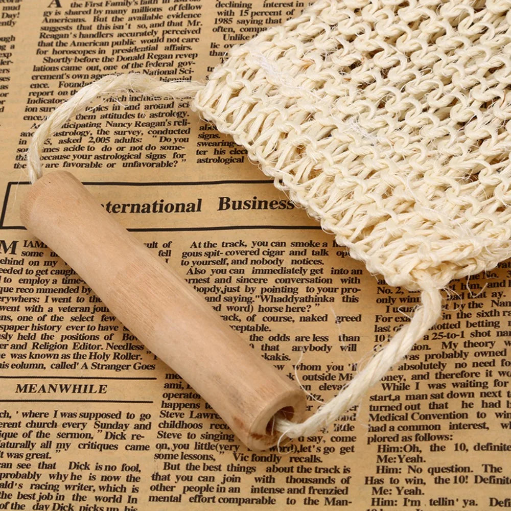 Handle Durable Bathroom Sisal Back Strap Skin Care Shower Scrubber Shower Towel