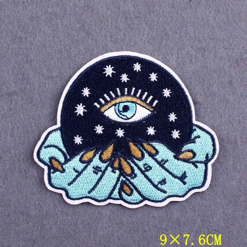 Devil Patch Iron On Patches For Clothing Thermoadhesive Patches On Clothes DIY Gothic Embroidery Patch Stripe Badges On Backpack