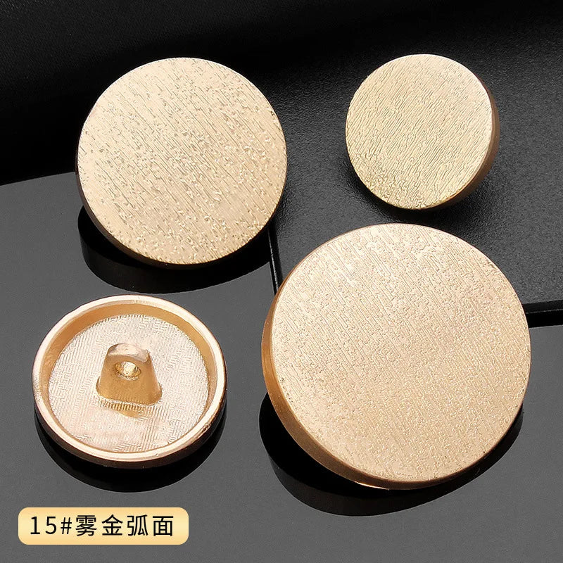 Vintage Gold Black Round Metal Shank Buttons for Diy Craft Handmade Clothing Coat Suit Sweater Scrapbooking Sewing Supplies