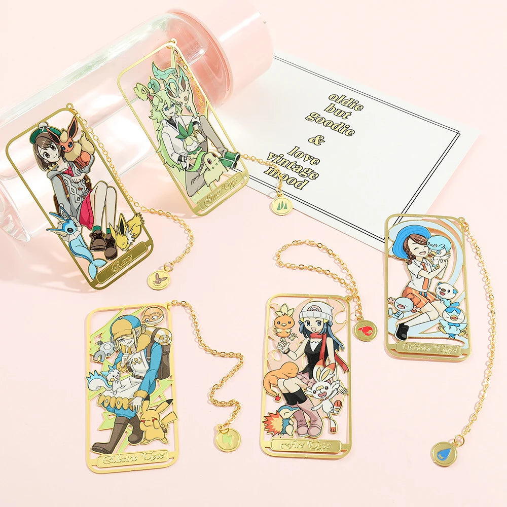 Cute Anime Pet Genie Book Mark Girl Fan Collection Metal Bookmarks Gift for Book Lover, Girl Book Accessories Reading Marker