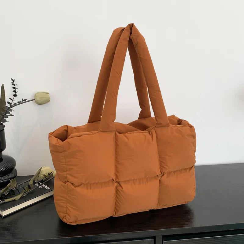 Women Tote Handbags Quilted Plaid Bag Retro Trendy Checkered