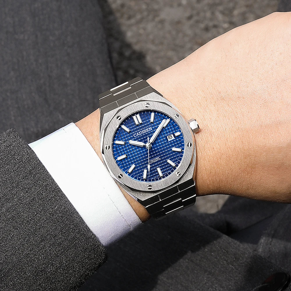 CADISEN Automatic Mens Watches Fashion Top Brand Stainless Steel
