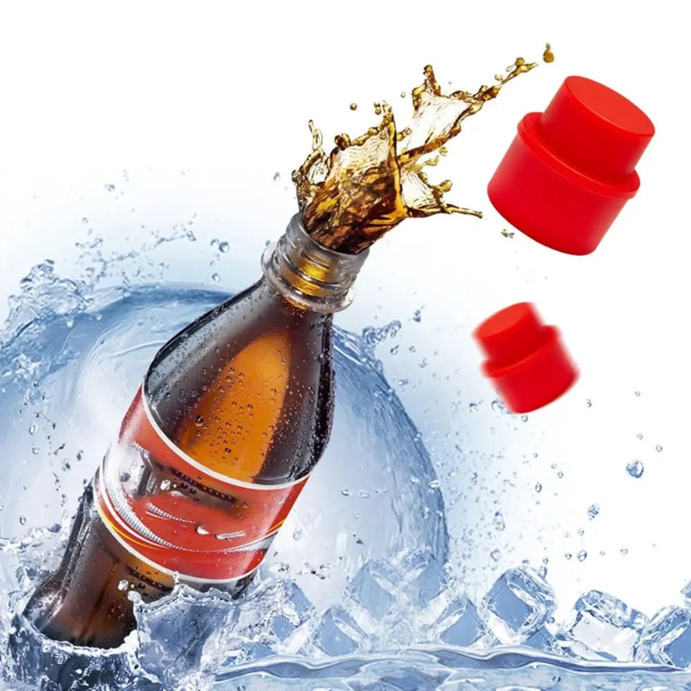 1Pcs Inflatable Airtight Soda Cap Drink Sealer Bottle Stopper Frizzy Drink Reusable Bottle Cola Pump Cover Carbonation Keeper