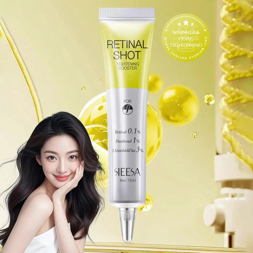Retinal Shot 0.1% Face Booster Eye Cream Nano Retinal Tightening Serum for Wrinkles & Pores, Anti-Aging Skin Care 15ml