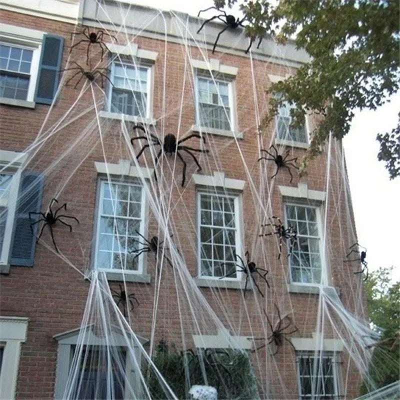 30cm/50cm/75cm/90cm/125cm/150cm/200cm Halloween Giant Black Spider Decoration Haunted House Prop Indoor Outdoor Decor