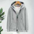2024 Men Zip Oversized Hoodie Plus Sized Fleece Hood Long Sleeve Top Male Sweatshirt Zipper Loose Baggy Big Size Plus Large 12XL