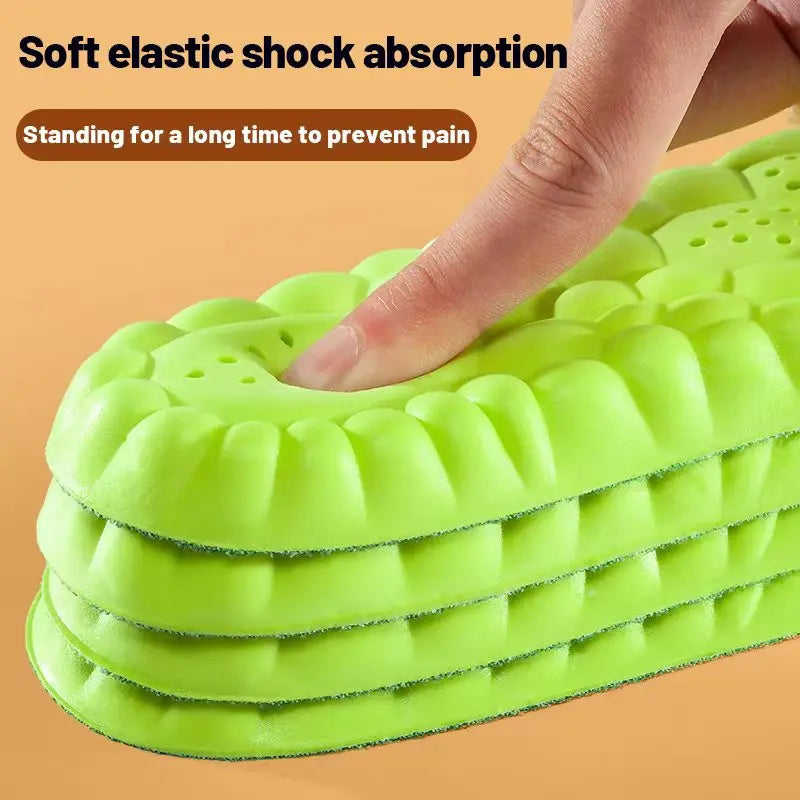 Sport Insoles 4D Latex Super Soft High Elasticity Shoe Pads Anti-pain Deodorant Cushion Arch Support Running Insoles Foot Insole