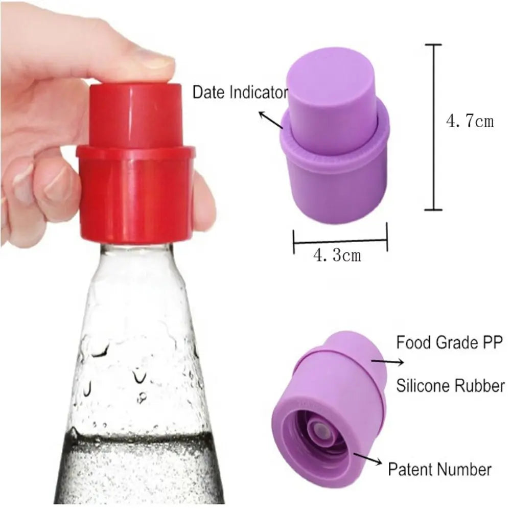 1Pcs Inflatable Airtight Soda Cap Drink Sealer Bottle Stopper Frizzy Drink Reusable Bottle Cola Pump Cover Carbonation Keeper