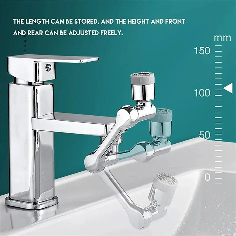 Rotatable Multifunctional Extension Faucet Aerator Kitchen Sink Faucet Extender Adapter Bathroom Tap Swivel Robotic Arm Sink Fit
