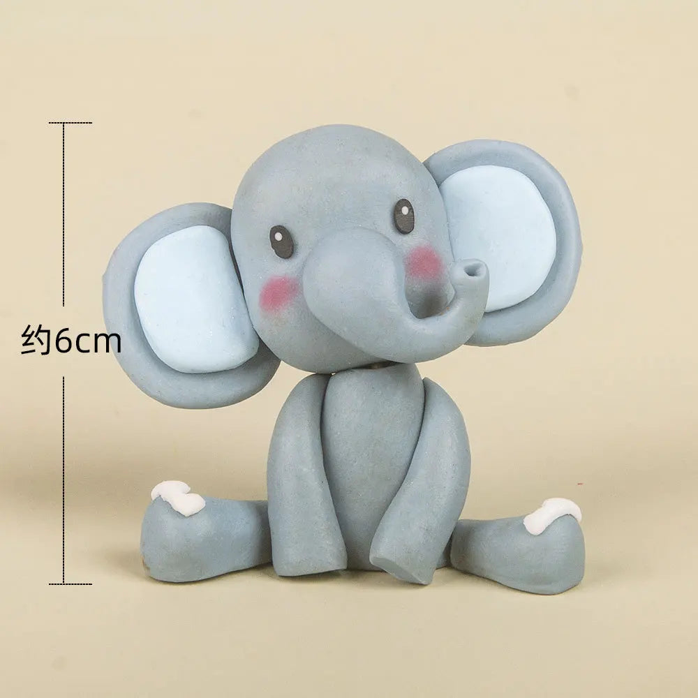 Animals Cake Topper Jungle Safari Birthday Cake Decorations Lion Monkey Elephant Zebra Giraffe Cake Toppers Wild Birthday Decor