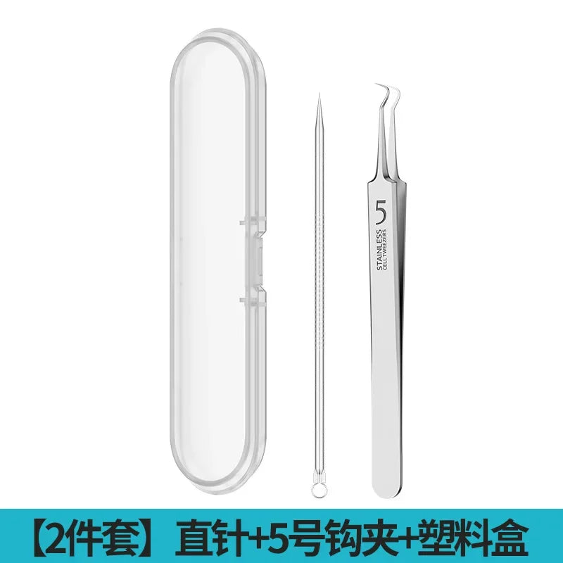 Acne Needle Blackhead Clip Remover Extraction Pore Black Head Clean Face Skin Care Cleansing Needle Blemish Removal Tool
