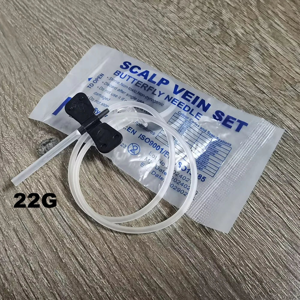 200 Pcs Disposable Butterfly Blood Collection Needle double wing type Blood Collection Needle Pet Care Room Cat Dogs Animal