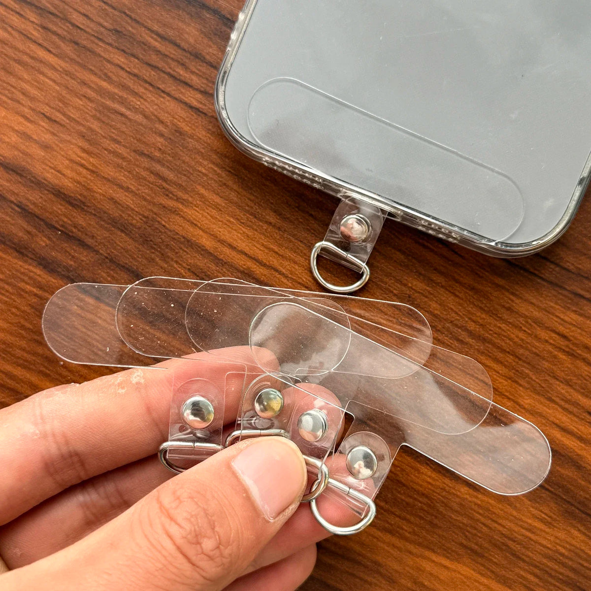 1/5/10/20PCS Transparent Mobile Phone Tether Tabs Anti-lost Lanyard Gasket Replacement Detachable Phone Hanging Cord Clips
