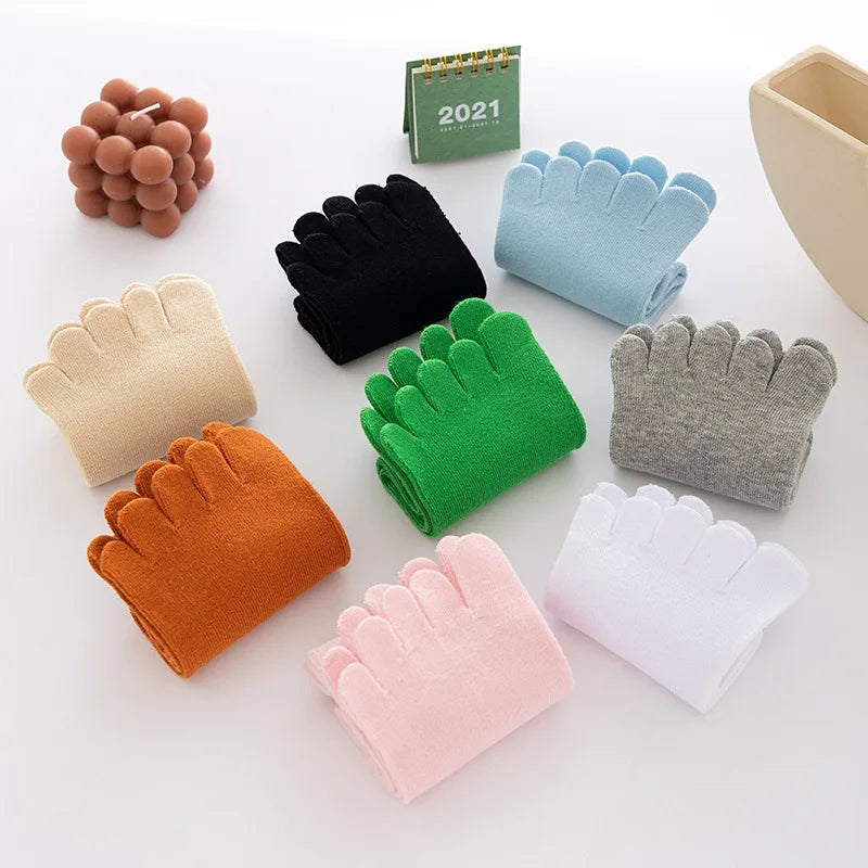 Hot Sale! Women Toe Socks with Separate Fingers Summer Solid Color Cotton Five Finger Socks Women Low Cut Ankle Socks Yoga Sport