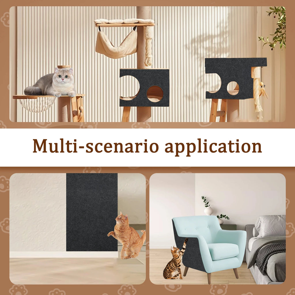 2M Cat Scratch Protector Self-adhesive Trimmable Sofa Protection Artifact Durable Anti-cat Scratch Furniture Pads Cat Supplies