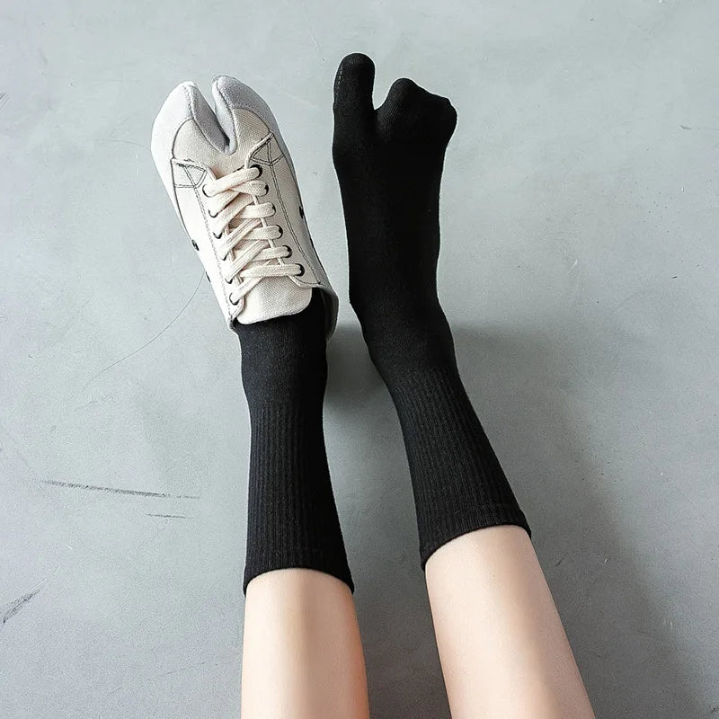 Fashion Japanese Style Tabi Toe Socks for Men Women Summer Fiber Two Finger Socks Kimono Flip Flop Sandal Split Tabi Toe Sock