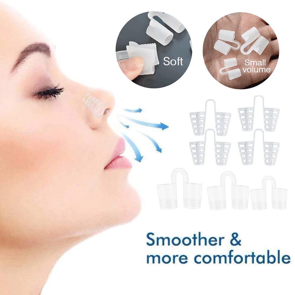 1pc Anti Snoring Nose Clip Soft Silicone Sleeping Aid Improve