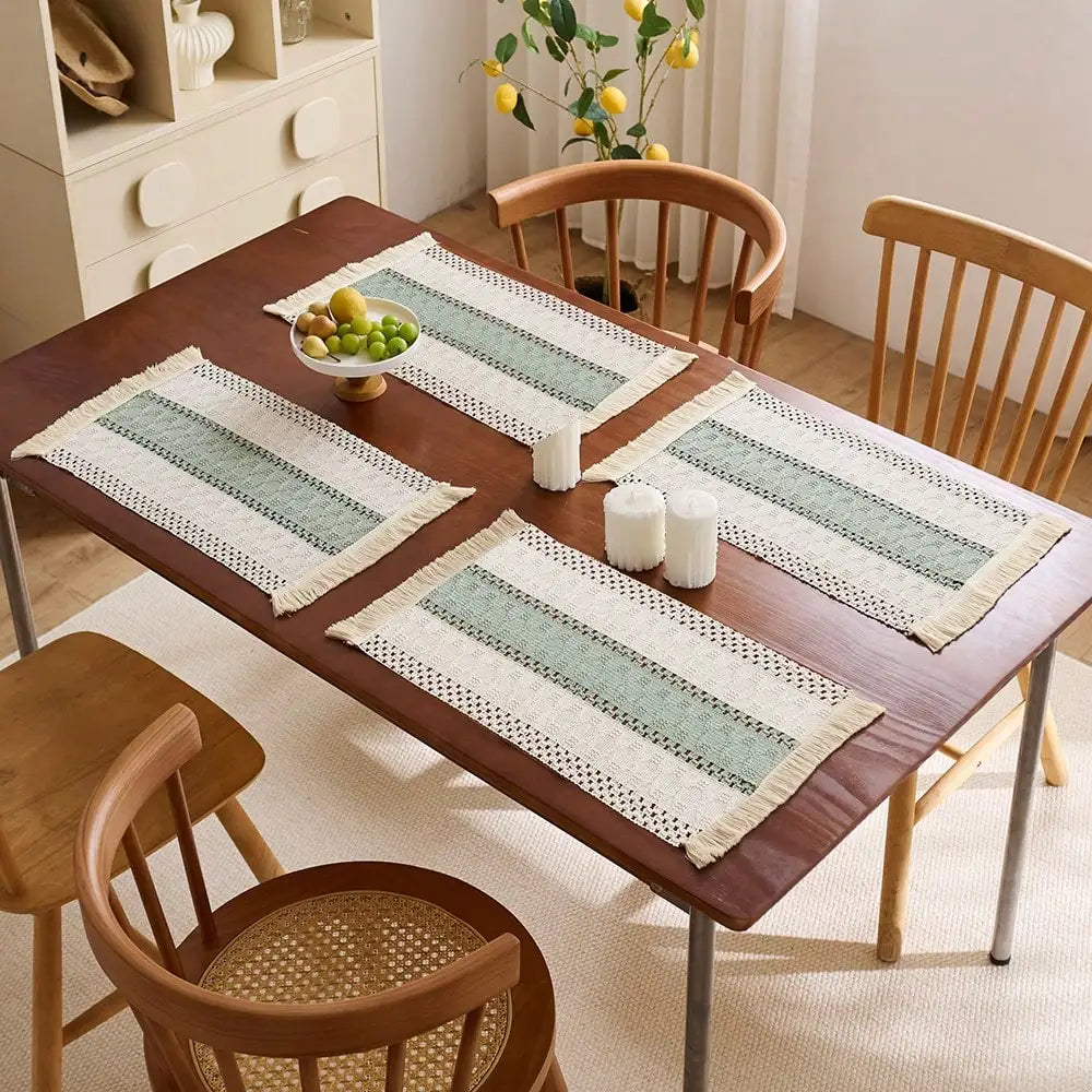 1/4/6pcs Farmhouse - Style Rectangular Placemats