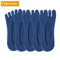 5Pairs Men's Socks Mesh Invisible Breathable Sweat-absorbing Short Sock Non slip New Five Toe Socks High Quality