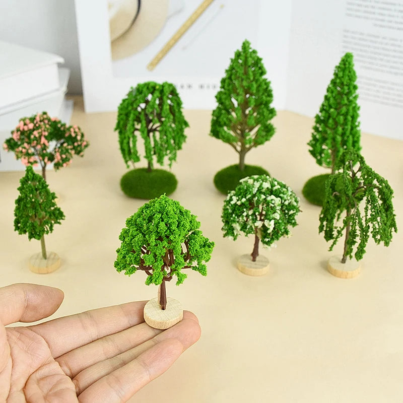 Mini Tree Model Fairy Garden Dollhouse Decorations Miniatures Micro