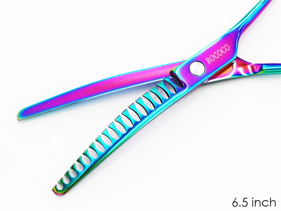 Professional 8 inch 7 inch 6.5" High Quality Pet Dog Grooming Scissors Curved Shark Thinning Shears Cat Dog Barber Scissors