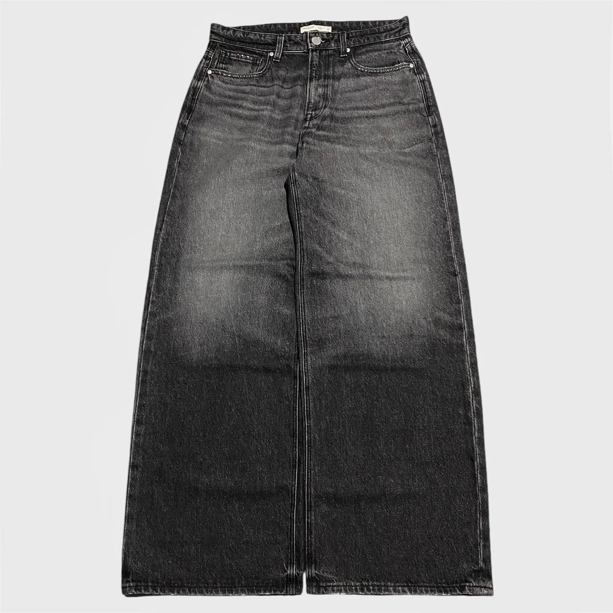 Retro Baggy Street Skateboard Jeans Y2K Punk Wide Leg Black Washed