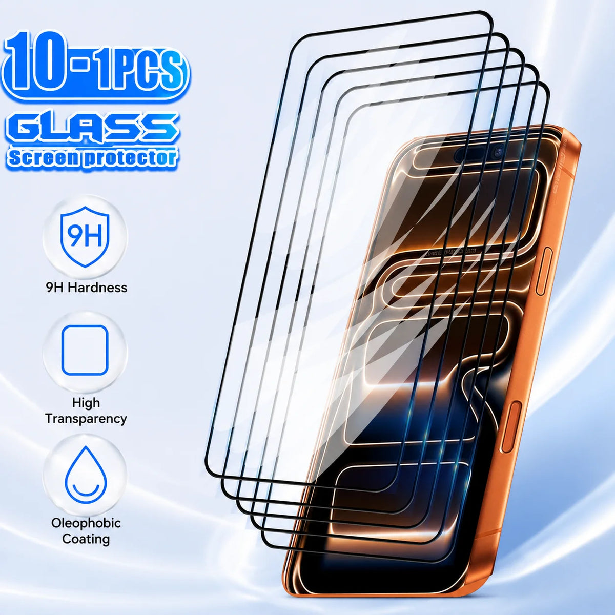 10-1 pcs Tempered Glass for IPhone 17 Pro Max