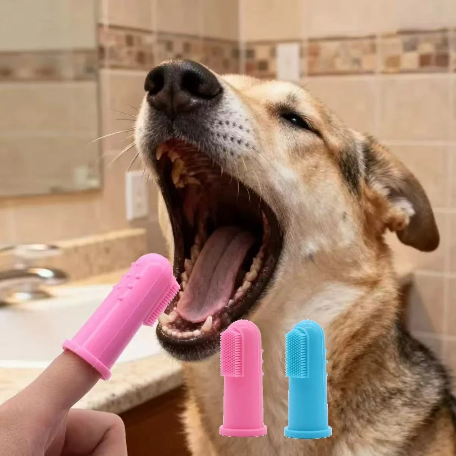 3-Sided Pet Toothbrush Dog Plastic Toothbrush Removing Tartar