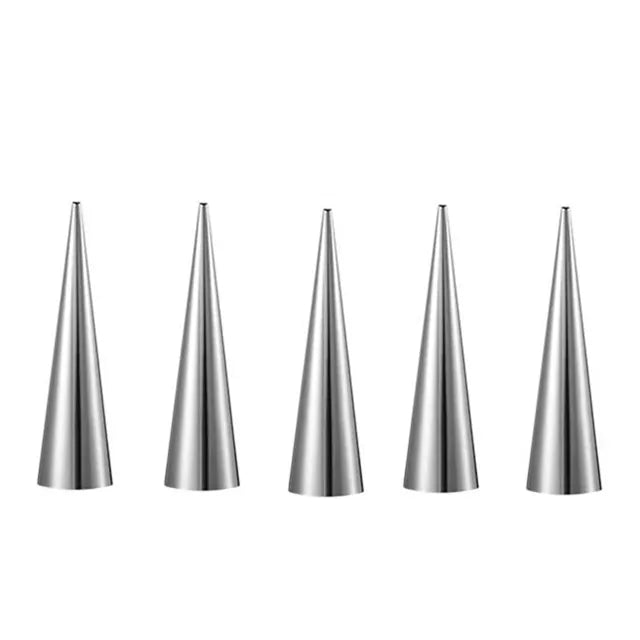 5/10Pcs Cream Horn Molds Stainless Steel Cone Tubular Shaped Mold Baking Cones Horn Pastry Roll Kitchen Cookie Dessert Tool