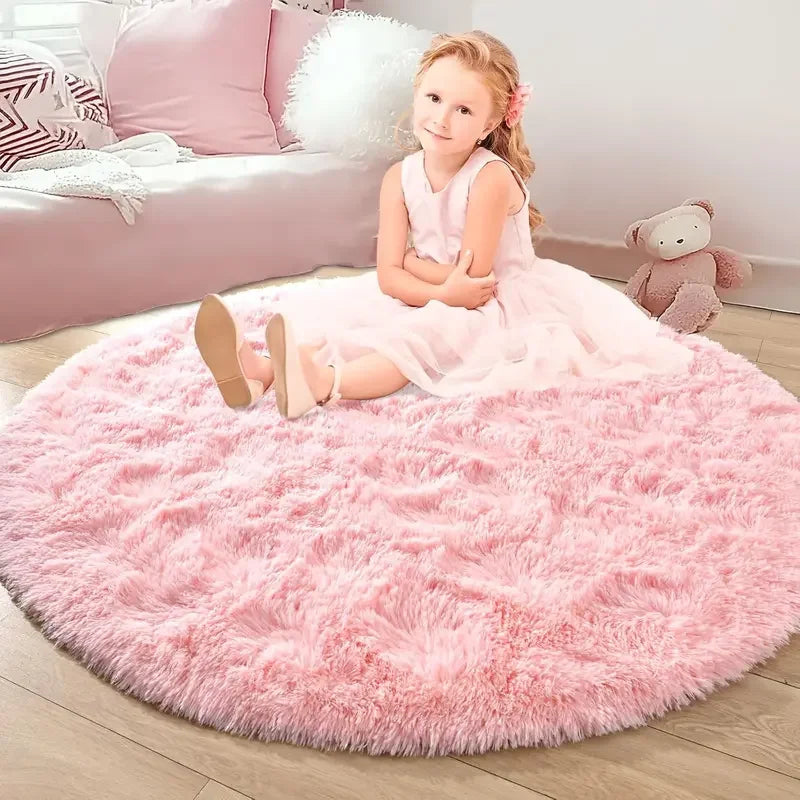 VIKAMA Simple Pink Girly Heart Plush Carpet Bedroom Bed Blanket Room Full Of Easy To Care Carpet Cute Princess Carpet Home Decor