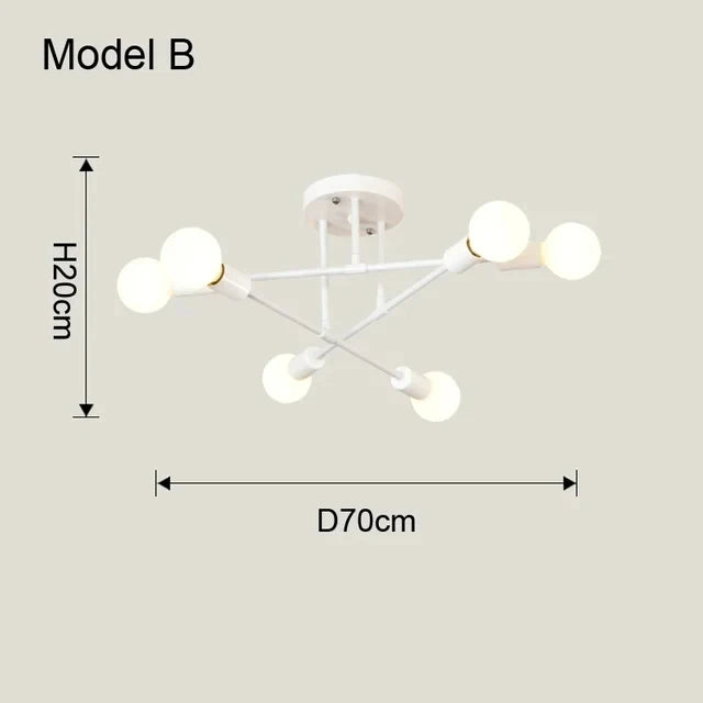 Nordic Minimalist Pendant Light Ceiling Lamp LED Chandelier Suitable