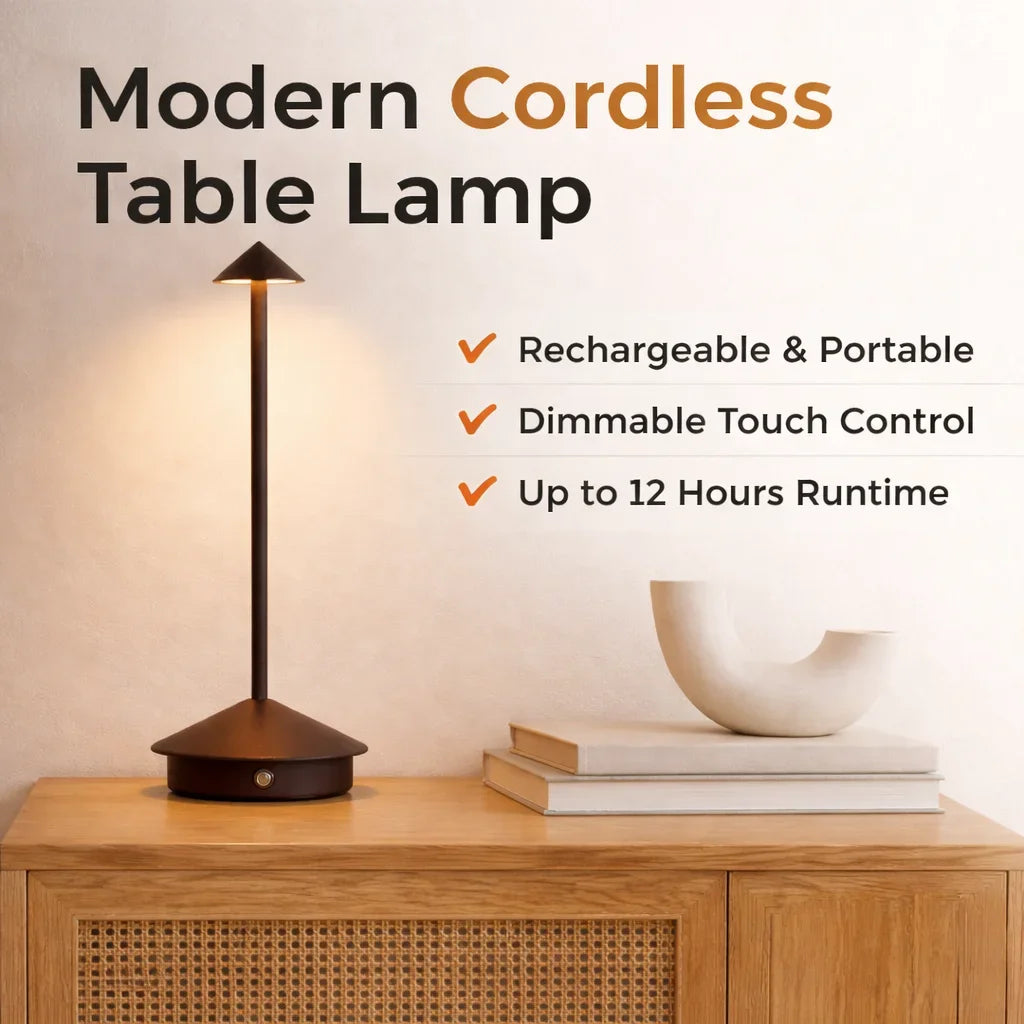 GGbingo Rechargeable LED Table Light Wireless Desk Night Bedside