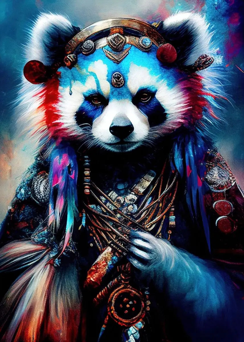 Cute Panda Blowing Bubbles Poster Graffiti Animals Art Print Canvas Painting Wall Pictures Living Room Room Home Decor Gift