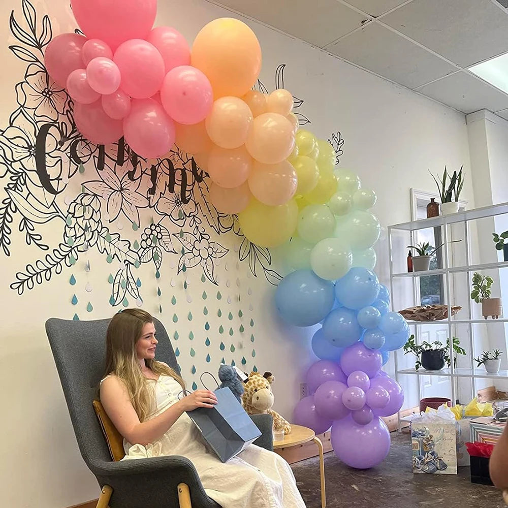 Pastel Rainbow Balloon Arch Garland Kit 1st Birthday Party