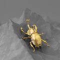 Gold Insects Toys Smooth Surface Sturdy Plastic Material Biology