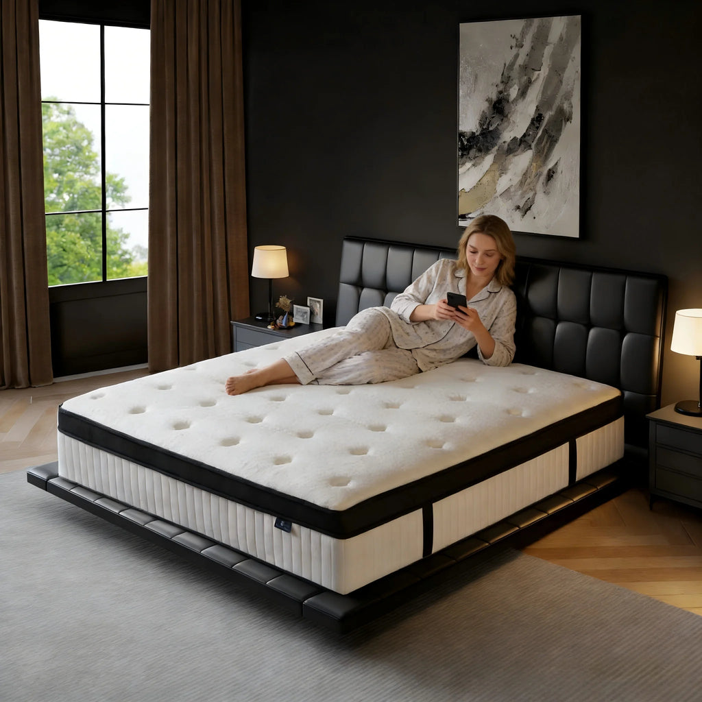 CAREBODY 12/14 Inch Queen Size Hybrid Double Mattress with