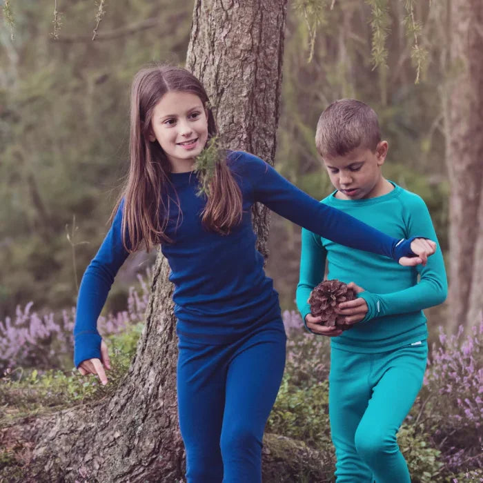 Kids Merino Wool Thermal Underwear Set Quick Dry Long