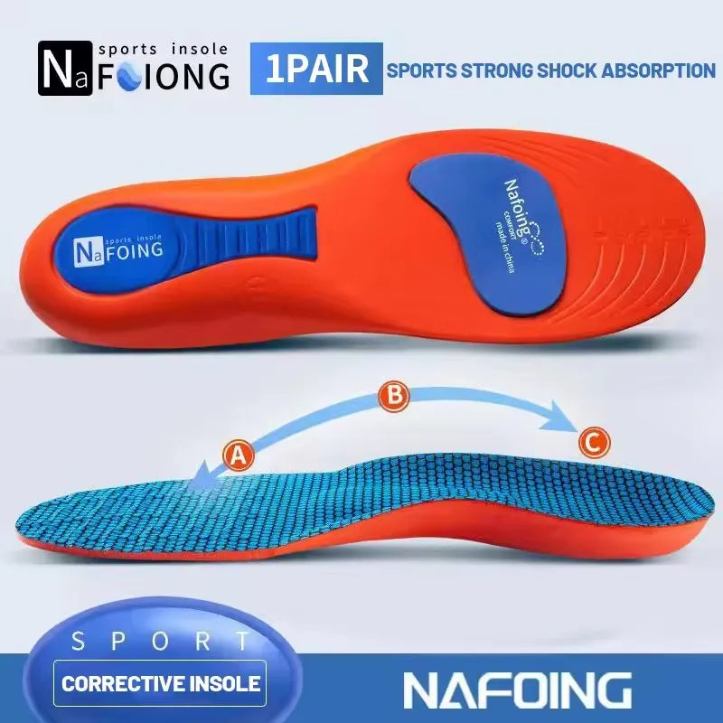 Orthopedic Insoles for Feet Sport Shock-absorbing Insole for Shoes Arch Support Plantar Fasciitis Templates Pads Men Women Sole