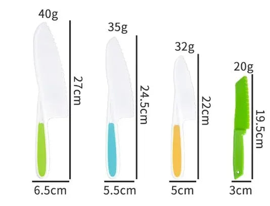 Kids Cooking Cutter Set Kids Knife Toddler Cutter Plastic Cake Fruit Knives Children DIY Peeler Tools Kitchen Accessories