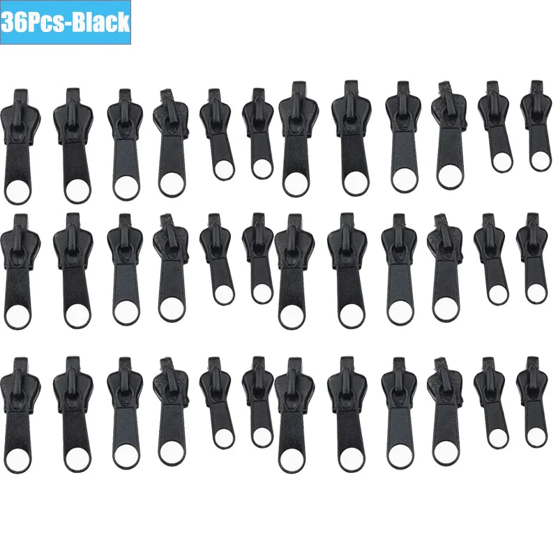 6/36pcs Fix Zip Puller Universal Instant Zippers Fix Zipper Repair Kit Replacement Zipper Pull Slider For DIY Sew Accessories