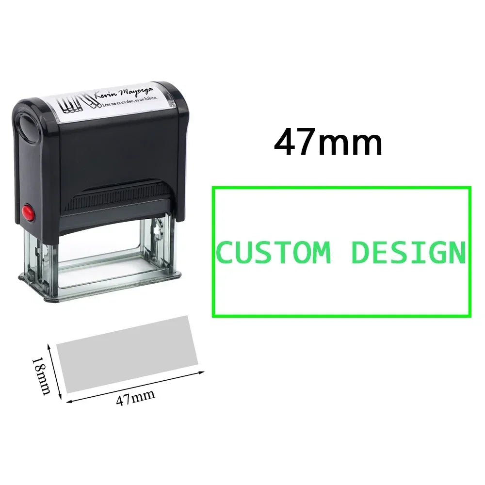 Custom Self-Inking Stamp Customized LOGO Self-Inking Business Address Wax Seal Name Letter Handicrafts Personalize Rubber Stamps