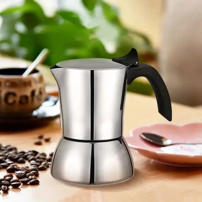 Stainless Steel Moka Pot Stovetop Espresso Maker Espresso Italian Coffee Percolator Make for Home Office Coffee Shop Camping Use