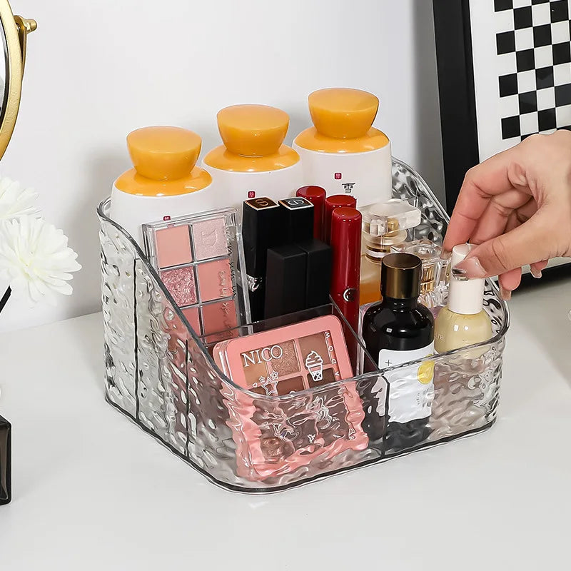 3/4/5 Grids Makeup Storage Box Bedroom Bathroom Lipstick Wash Cosmetic Dresser Organizer Multifunctional Skin Care Organizer