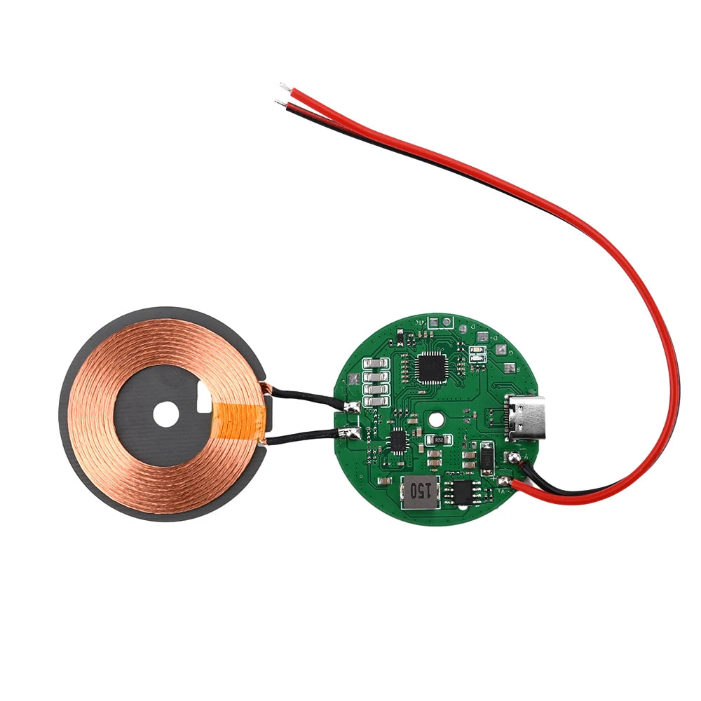 Type C DC 5-12V 20W High Power Wireless Charger Transmitter Module Fast Charging Circuit Board for Mobile Phone
