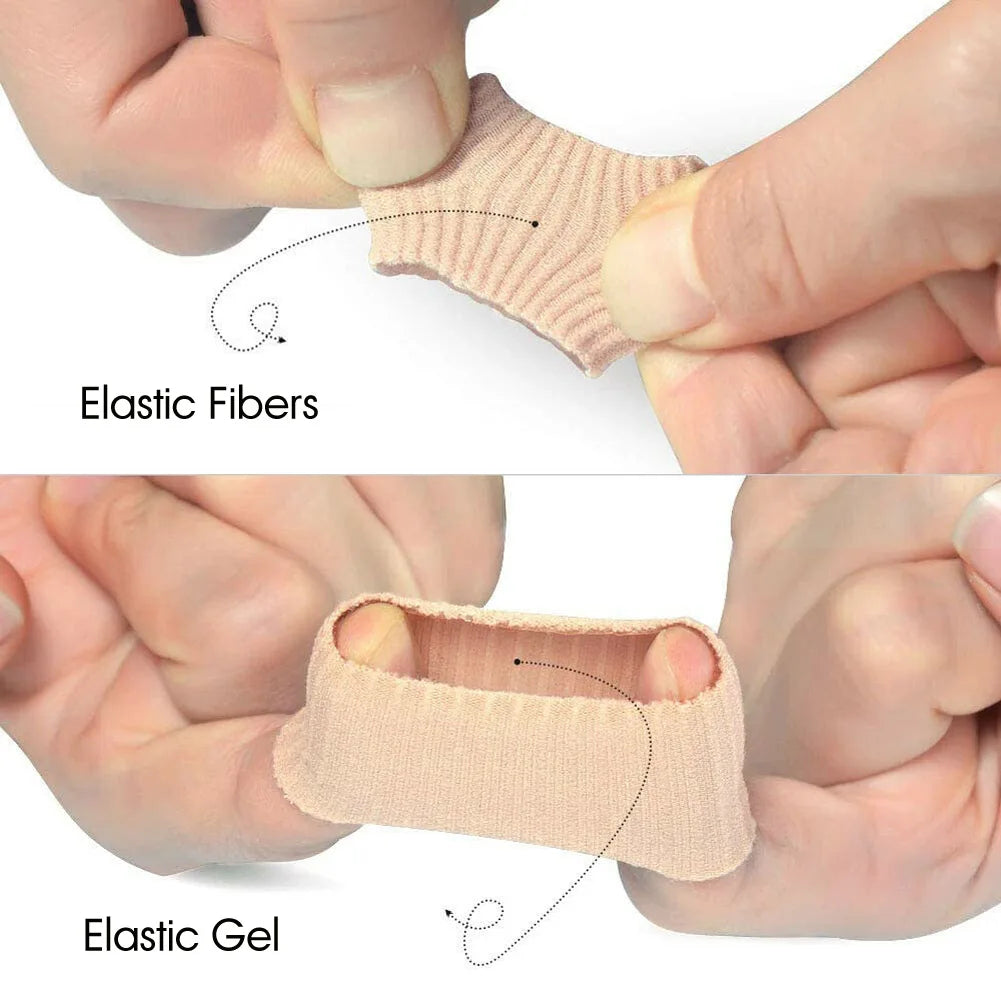 Silicone Tube Toe Gel Protector Cover Finger&Toe'S Fabric Gel Bandage Insoles Corns Blisters Pain Relief Soft Pads
