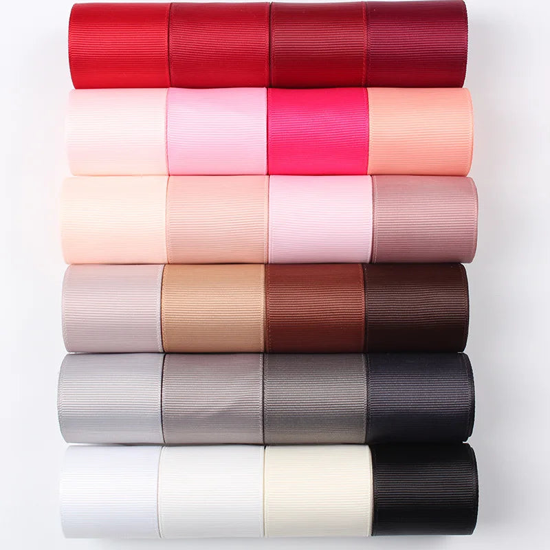 10 Meters Grosgrain Ribbon Solid Fabric for Gift Wrapping Wedding Bows Decoration Hair Sewing Supplies DIY Crafts Accessories
